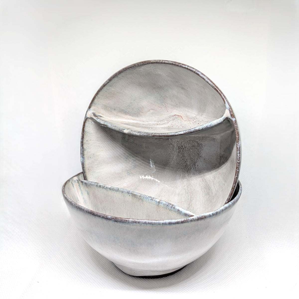 Two-Section Ceramic Serving Bowl