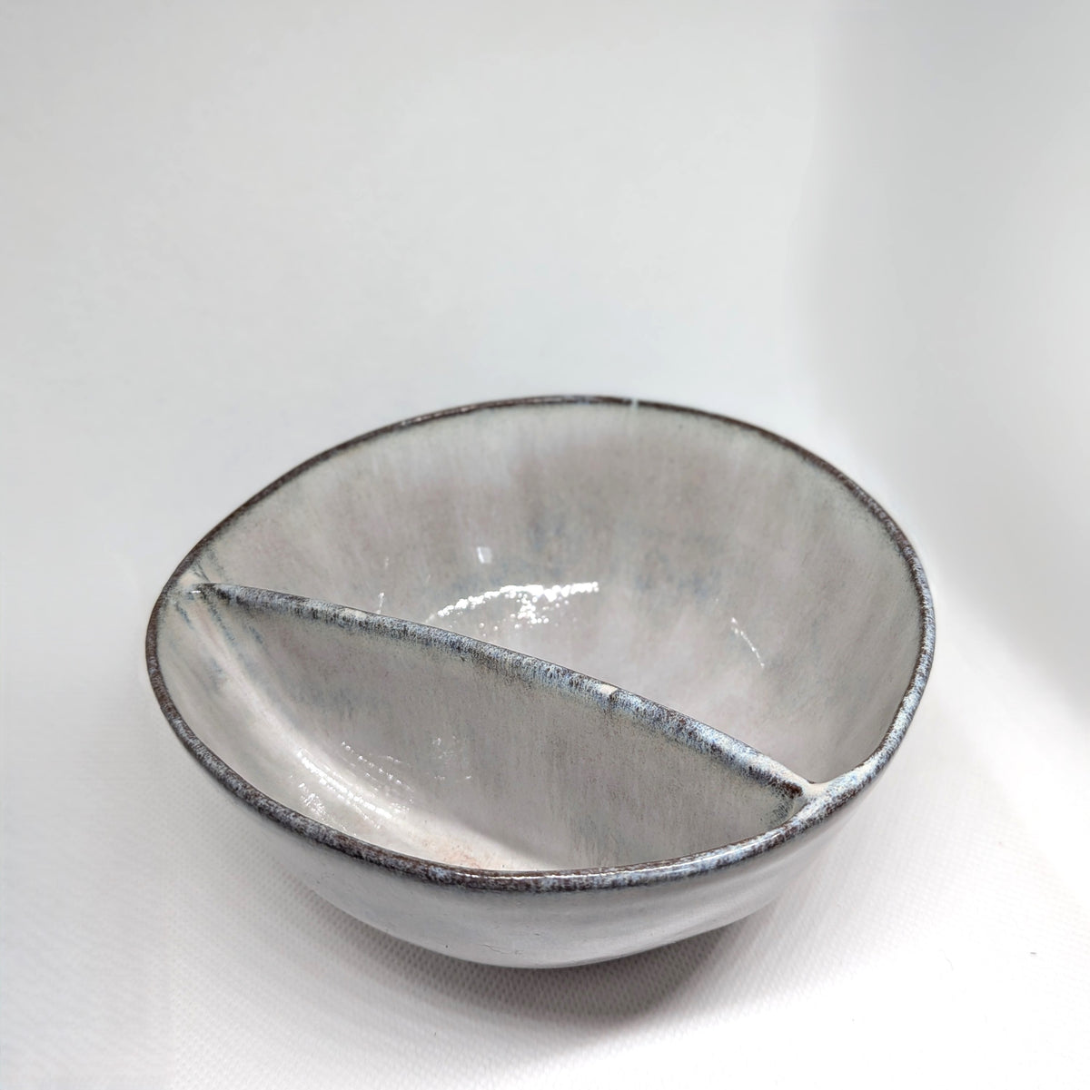 Two-Section Ceramic Serving Bowl