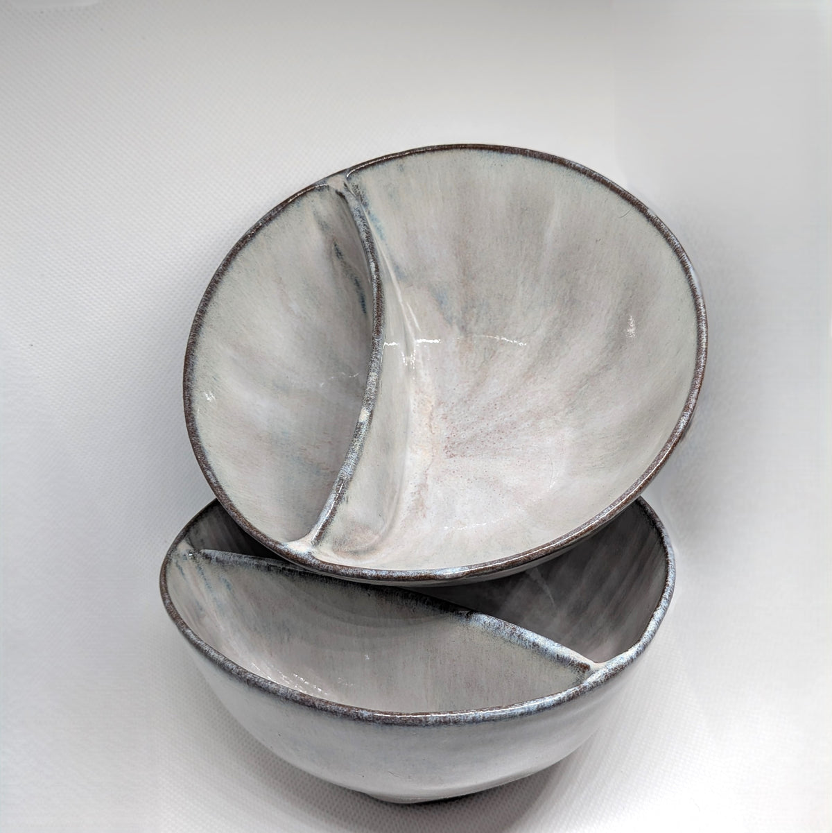 Two-Section Ceramic Serving Bowl